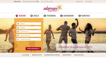 Screenshot der Adamare-Website