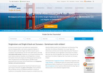 Screenshot der Sunwave-Website