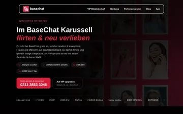 Screenshot der Base Chat-Website