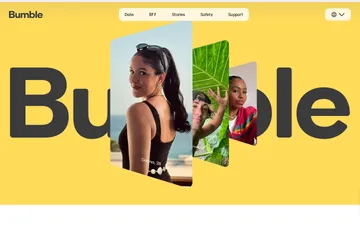 Screenshot der Bumble-Website