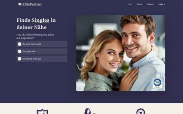 Screenshot der ElitePartner-Website