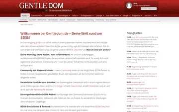 Screenshot der Gentledom-Website