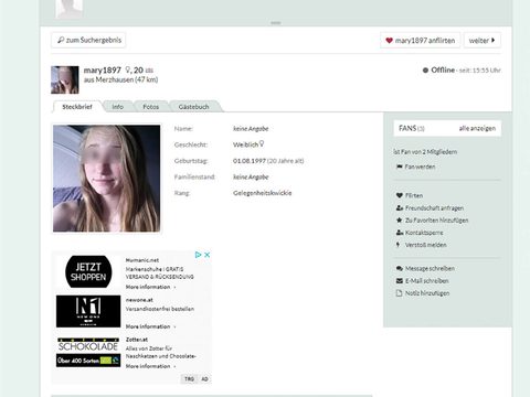 Kwick Profil Frau