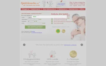 Screenshot der Spätzlesuche-Website