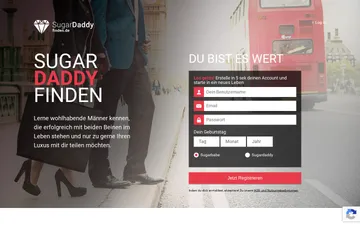 Screenshot der Sugar-daddy-finden.de-Website