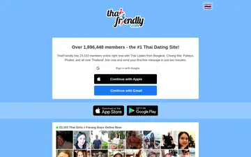 Screenshot der ThaiFriendly-Website