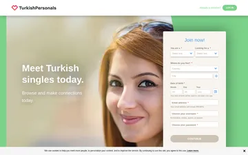 Screenshot der Turkish Personals-Website