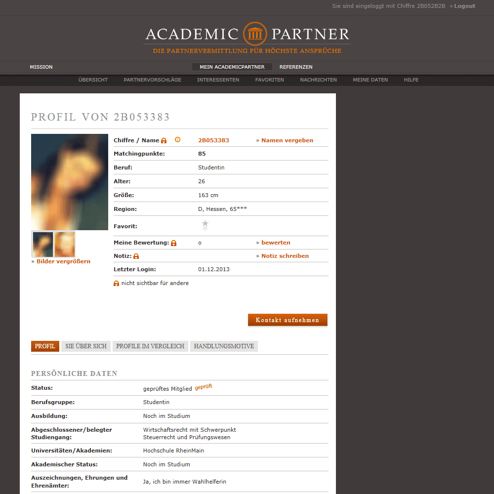Academics partnervermittlung