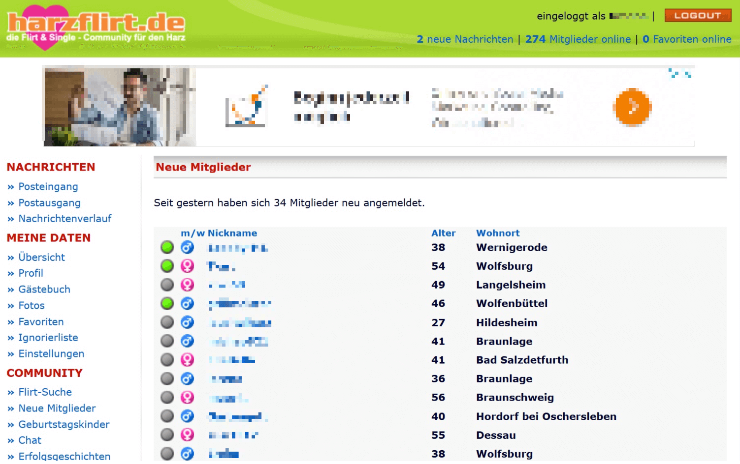 Harz flirt singles