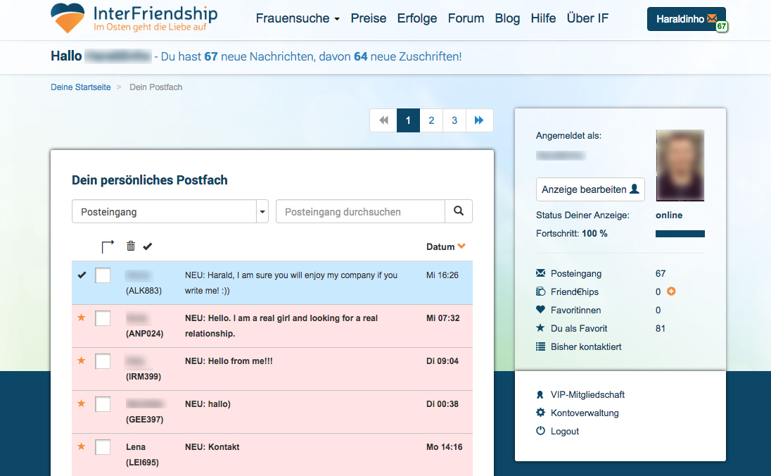 Interfriendship männerkatalog