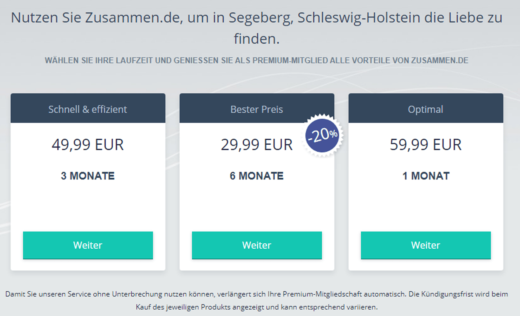 kündigung einer partnervermittlung