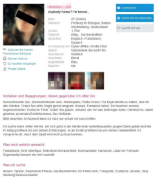 Ashley Madison Frauenprofil