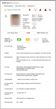 Fischkopf Profil