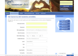 Handicap Love Anmeldung