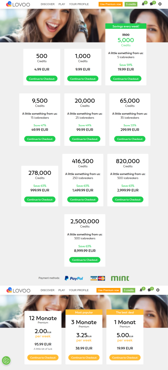 lovoo cost de new