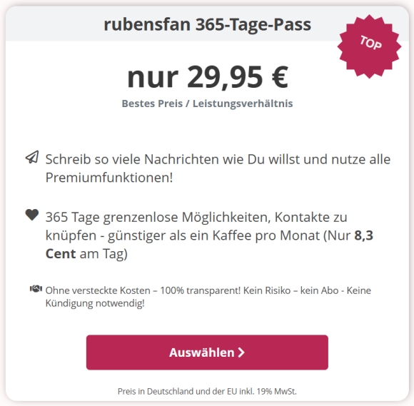 rubensfan cost de new