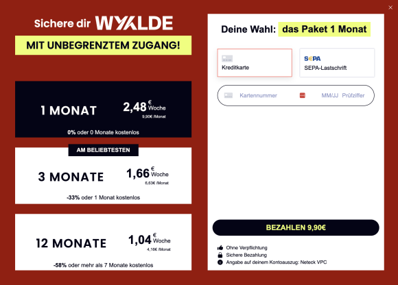 wyylde kosten