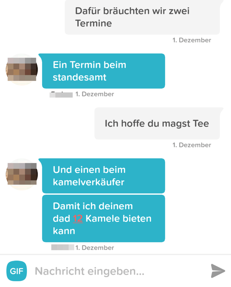 Tinder beschreibungstext Lass mich