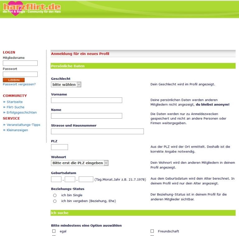 Harz flirt singles