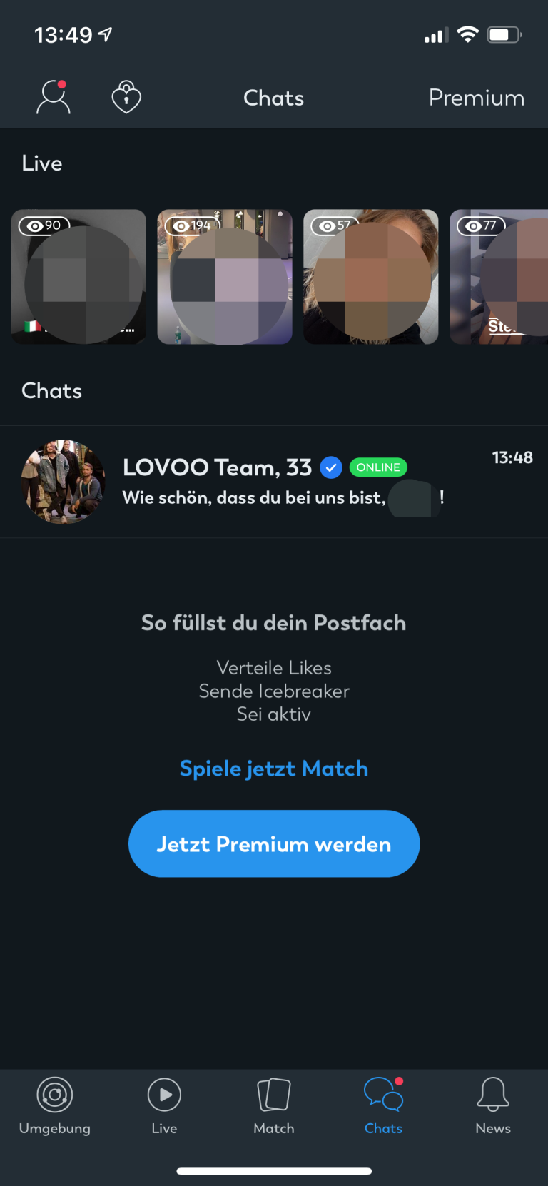 Lovoo wie viele matches pro tag