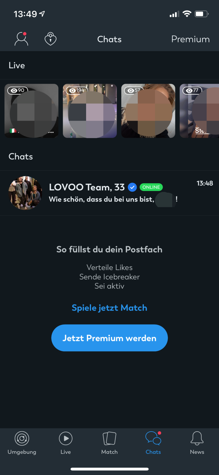 Falscher standort lovoo