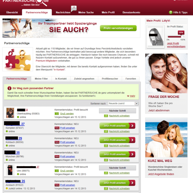 Partnersuche test
