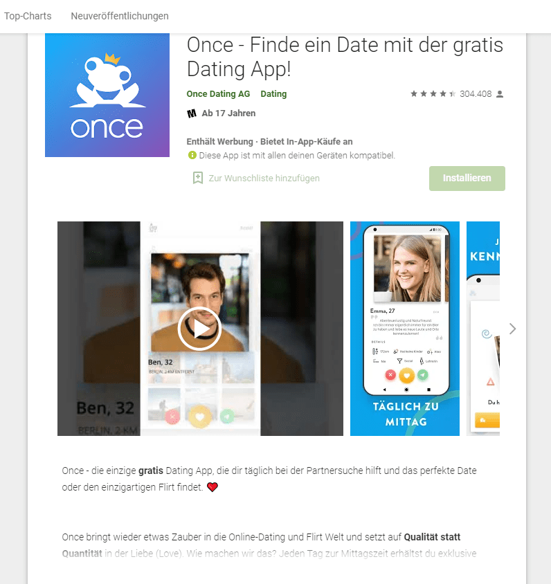 Once Test August 2021 Once und täglich grüßt die große Liebe? ZU