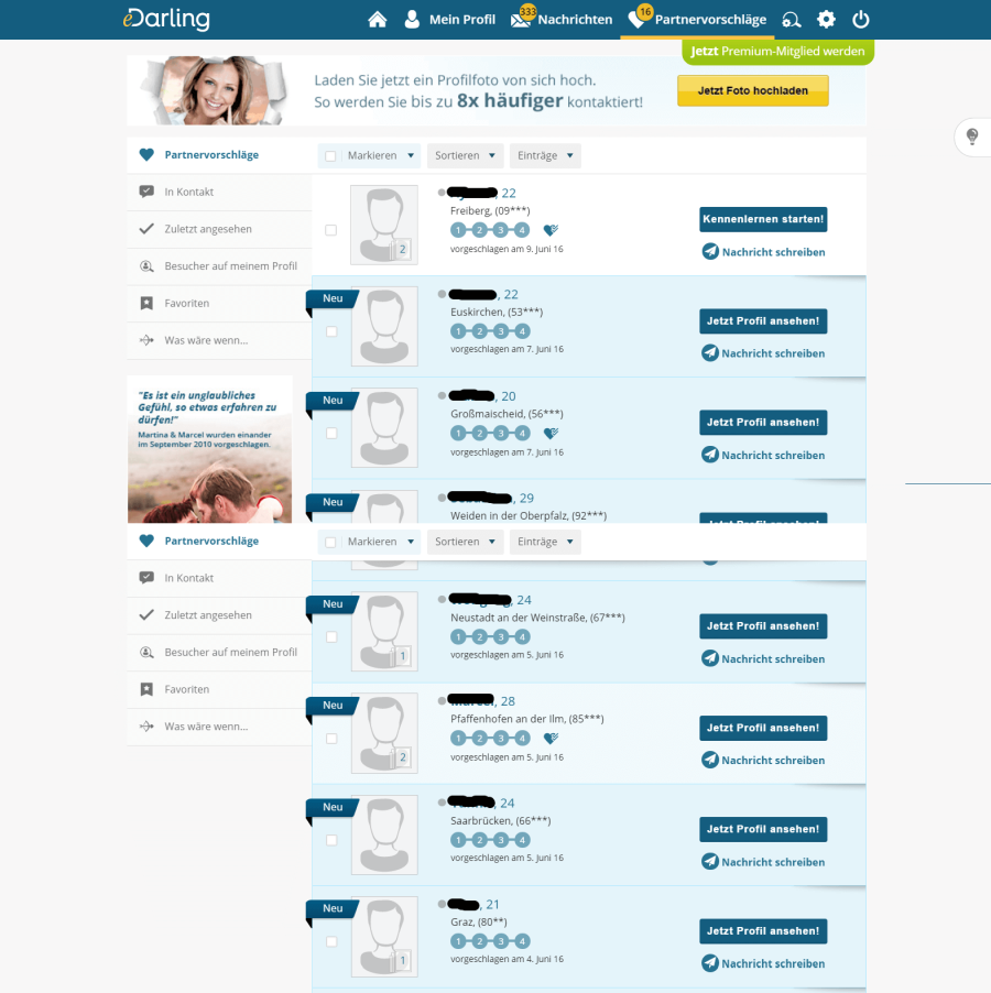 Partnervermittlung edarling test