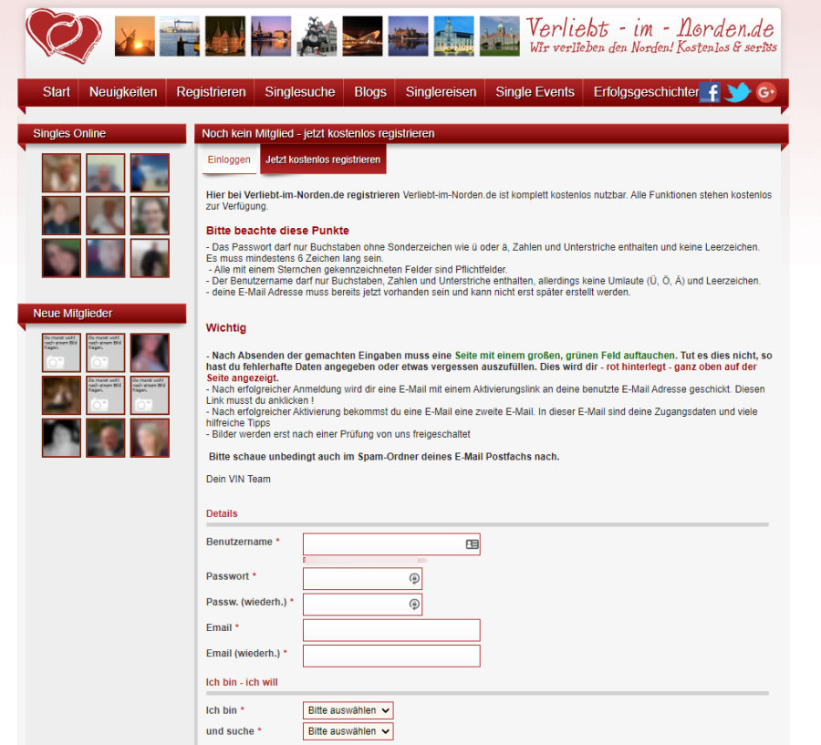 Singlebörse verliebt im norden